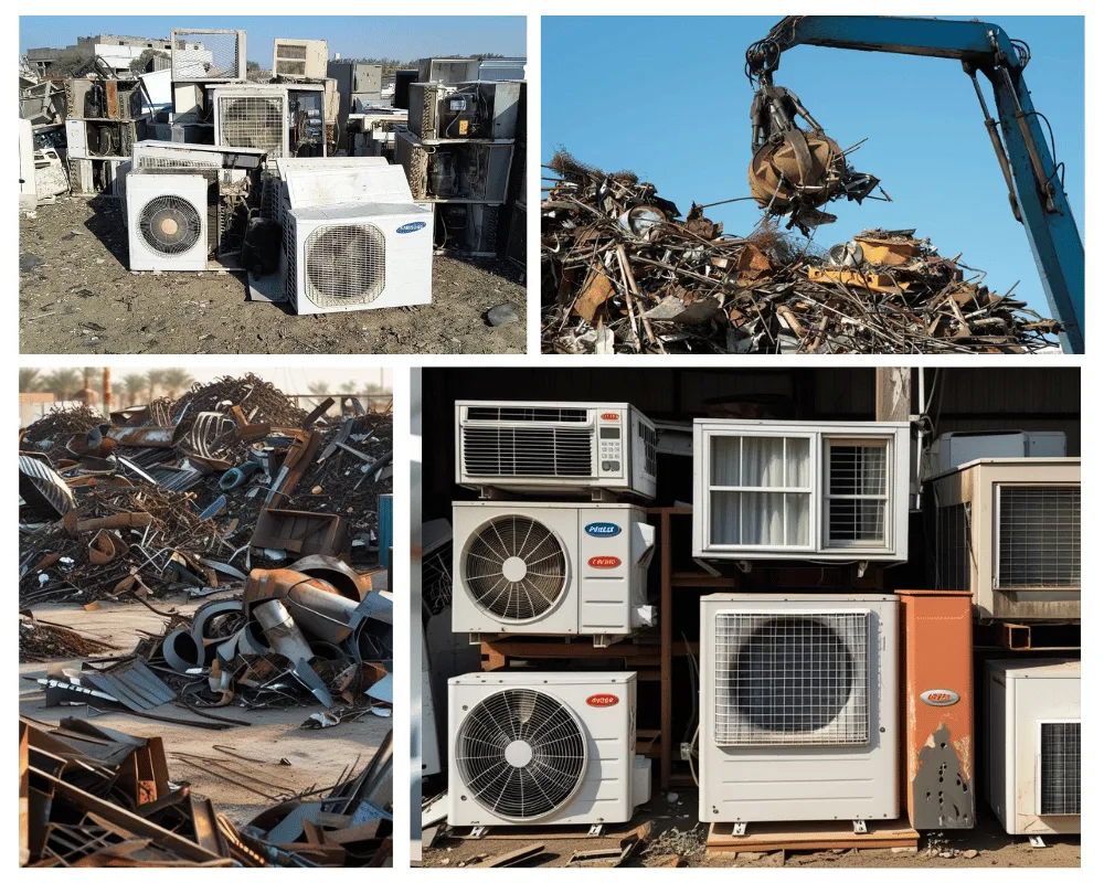 FAQ Illustration about scrap metals and airconditioners